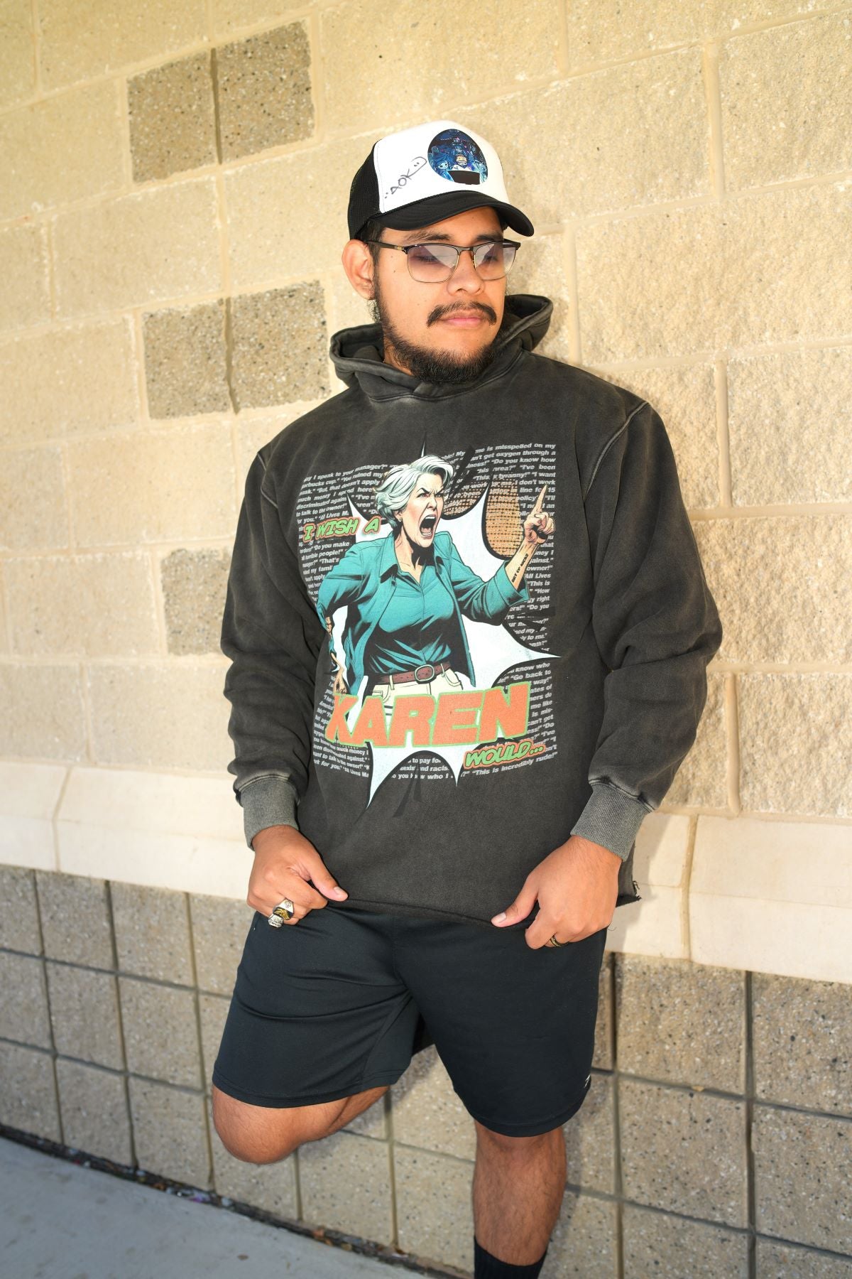 Karen Vintage - Vintage Acid Washed Oversized Hoodie