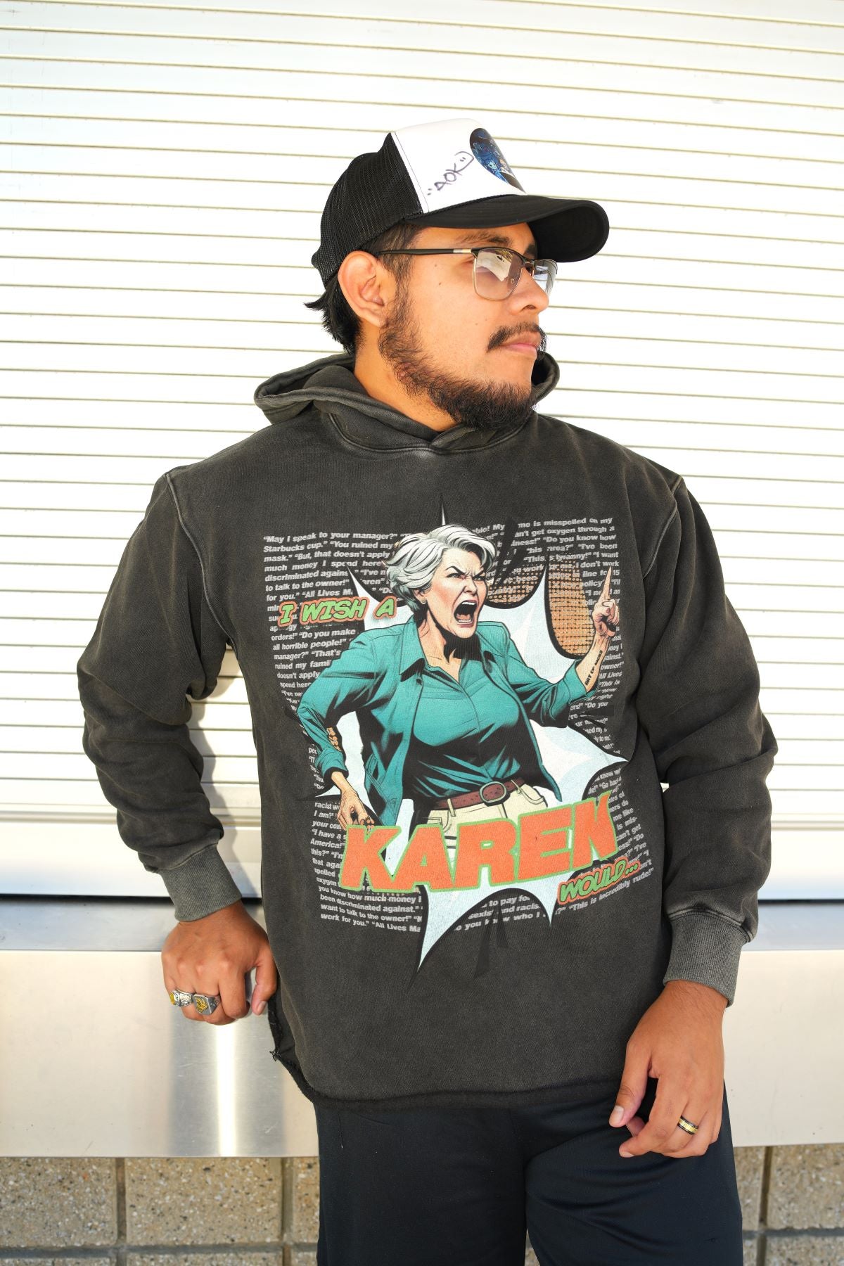 Karen Vintage - Vintage Acid Washed Oversized Hoodie