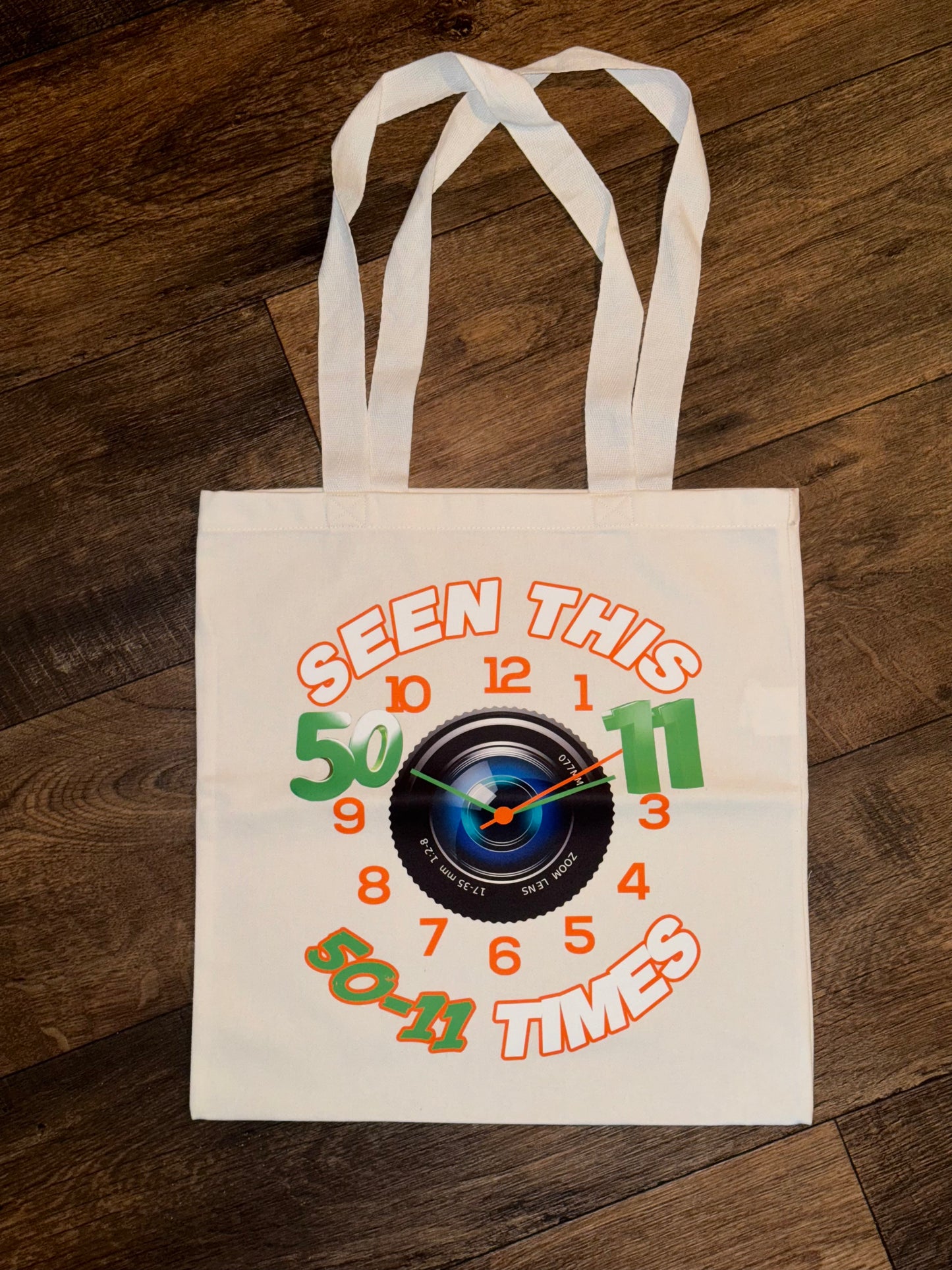 50-11 Times Clock Tote Bag