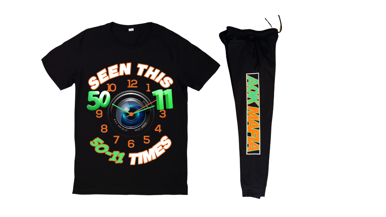 50-11 Times Clock t-shirt, Jogger Bundle