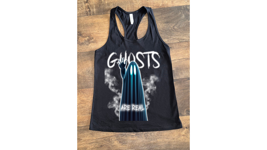 5 Finger Ghost Are Real - Racerback Tank Top