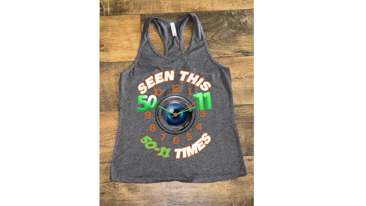 50-11 Times Clock - Racerback Tank Top