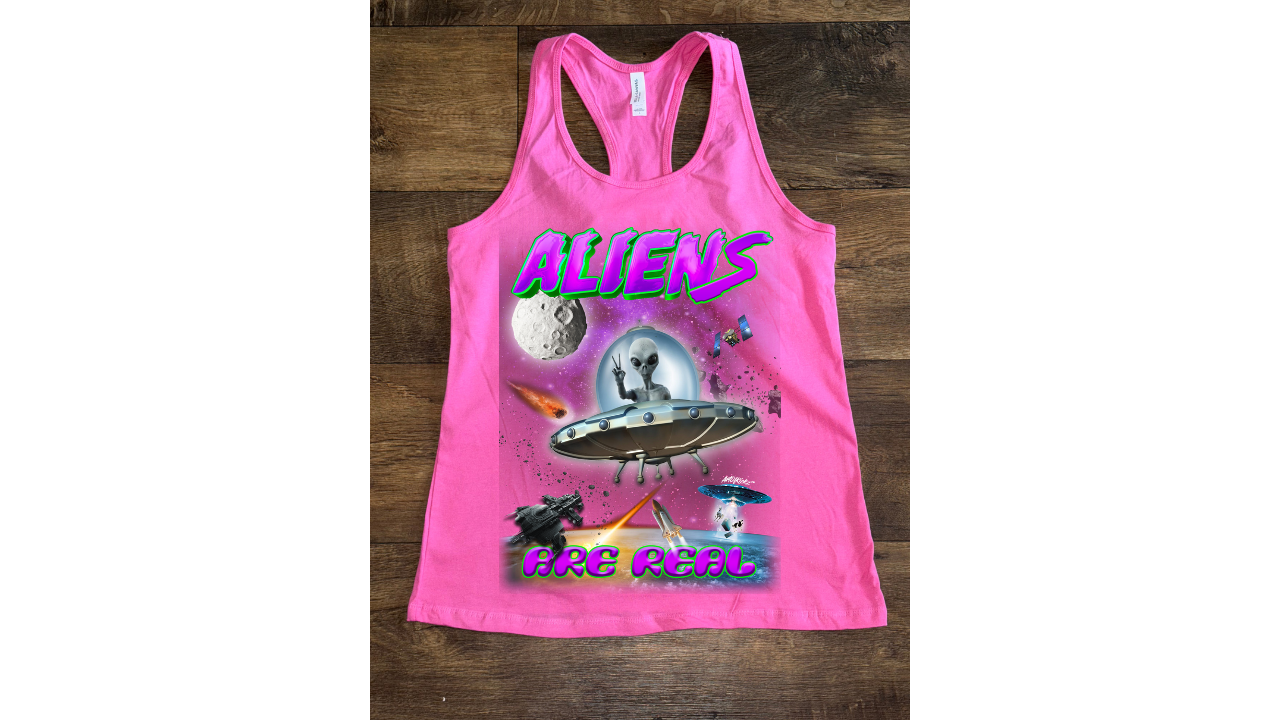 Aliens Are Real - Racerback Tank Top