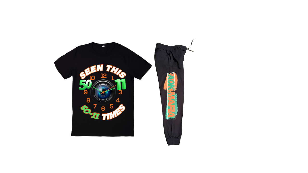 50-11 Times Clock t-shirt, Jogger Bundle
