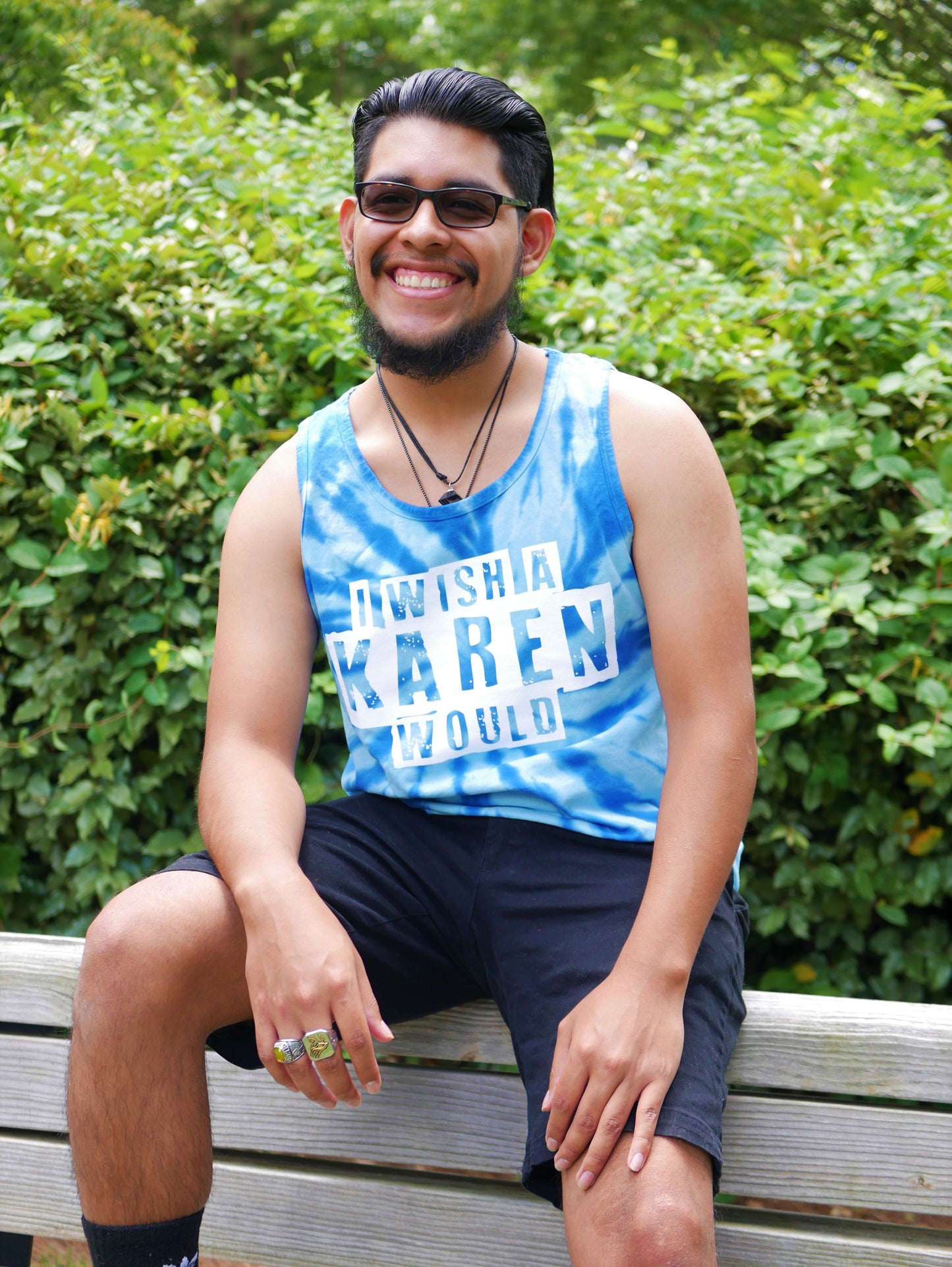 New Karen Tie Blue Die Tank