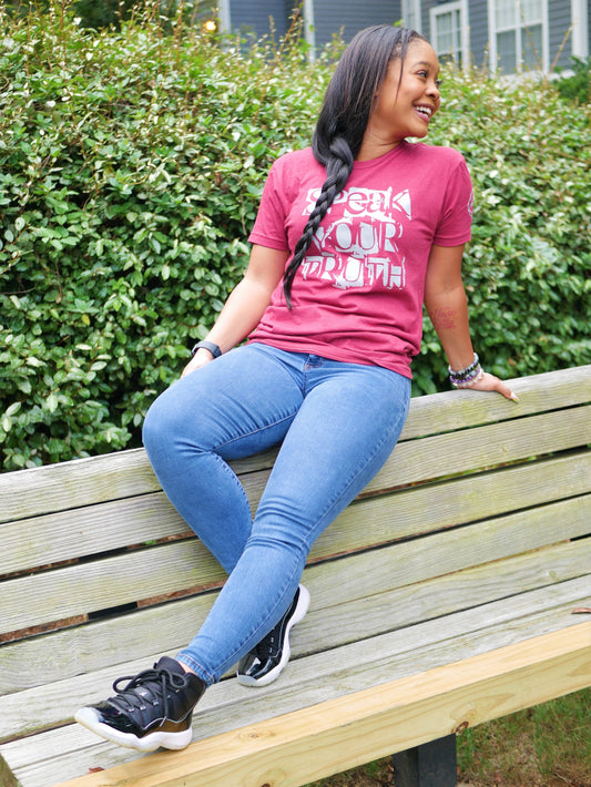 Speak Your Truth Crimson Red  T-Shirt