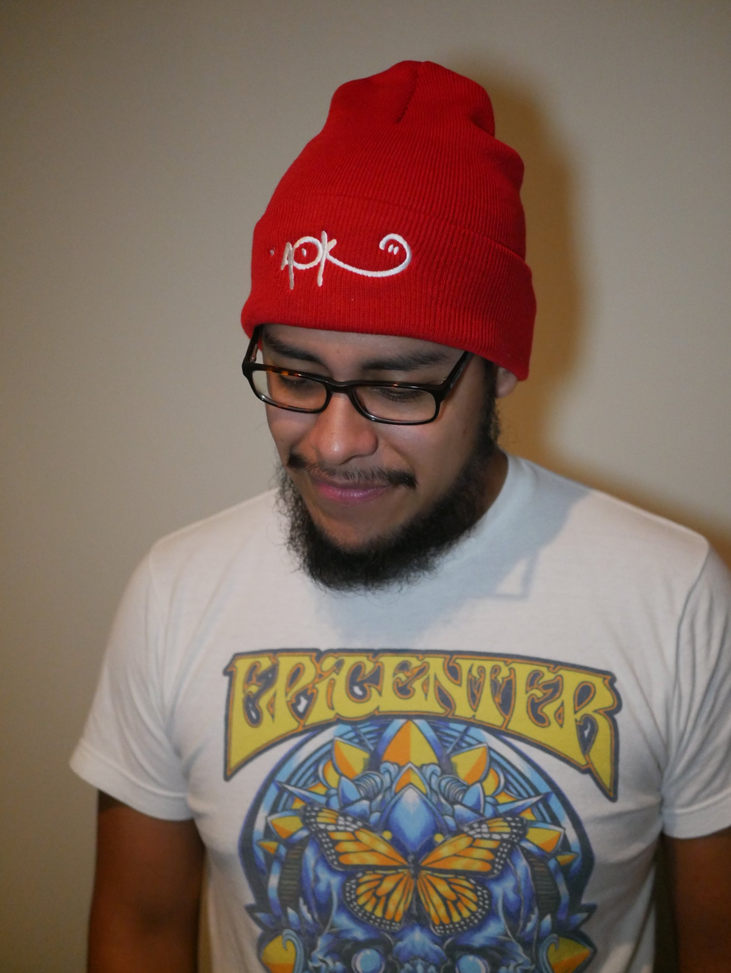 AOK Red Beanie