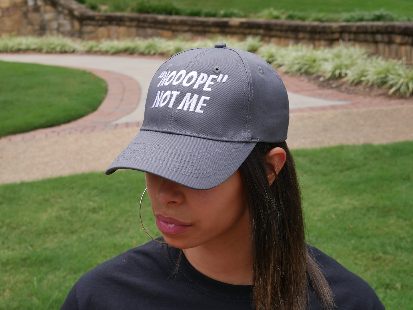 Nope Not Me Cap-Gray