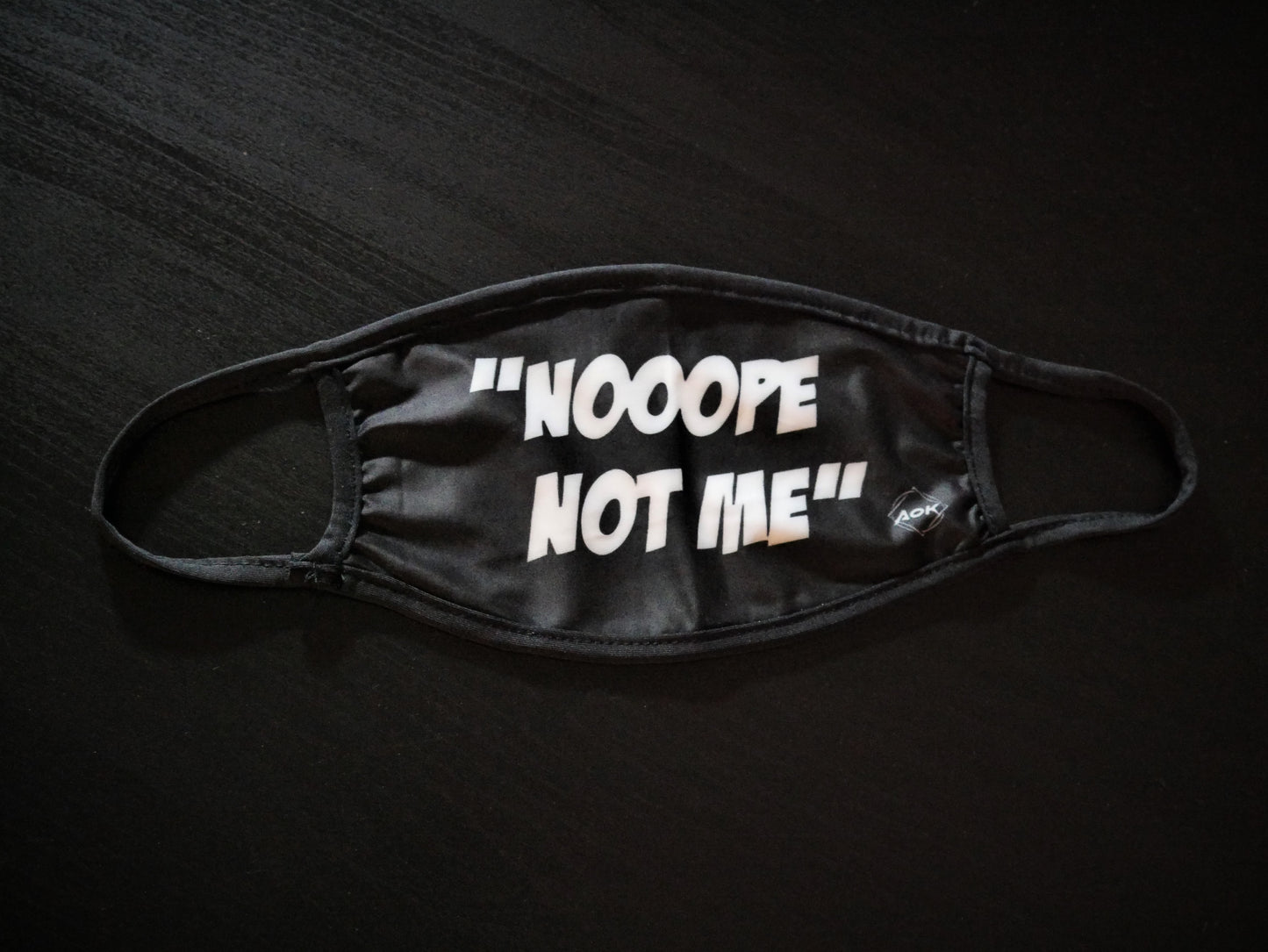 Nope Not Me Face Mask White
