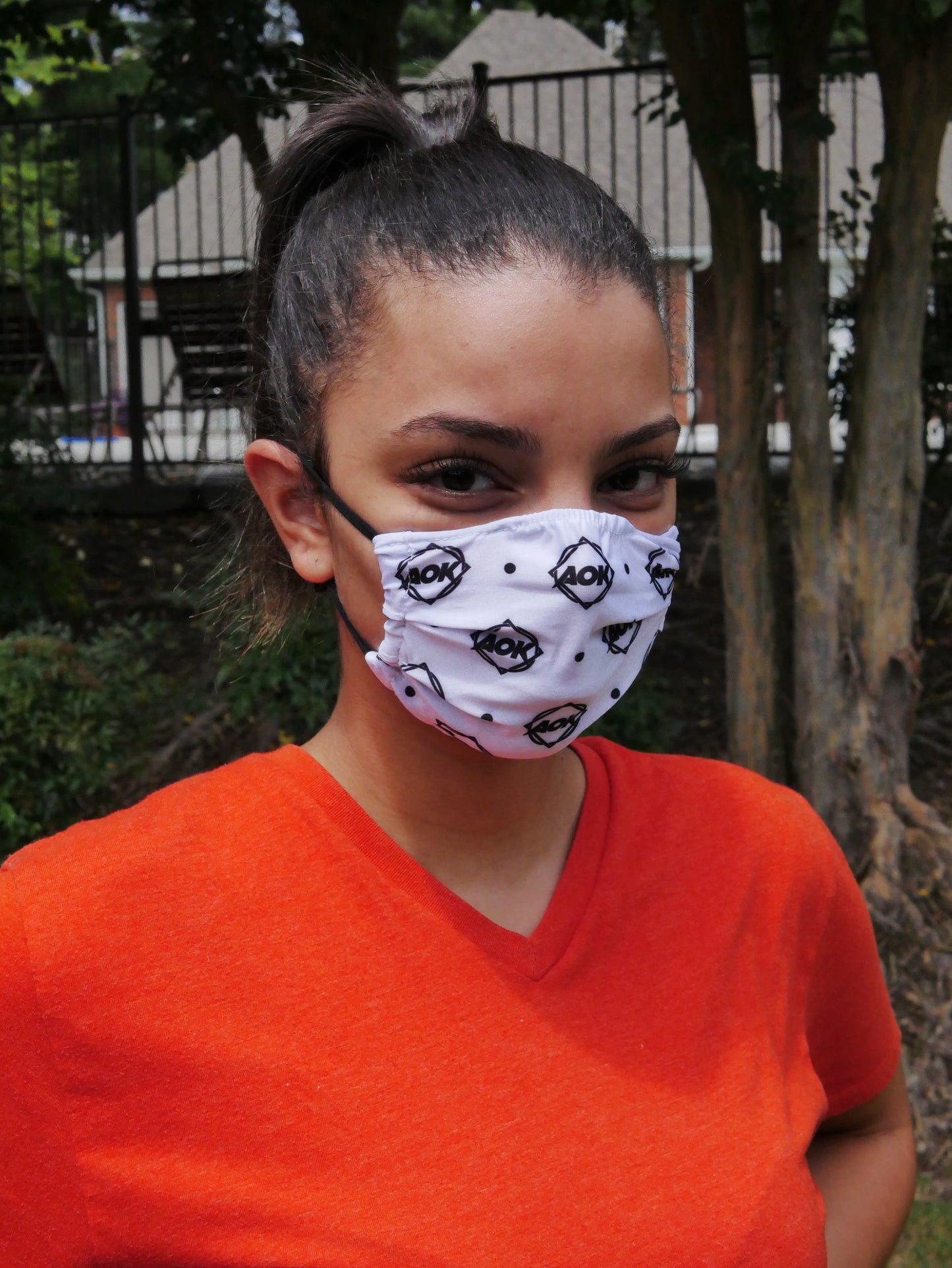 AOK Logo White Kids Face Mask