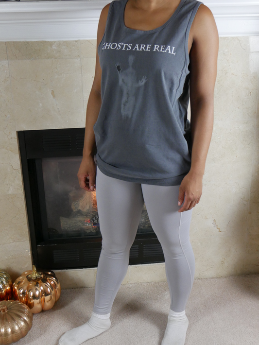Ghost Are Real Grey Tank Tops