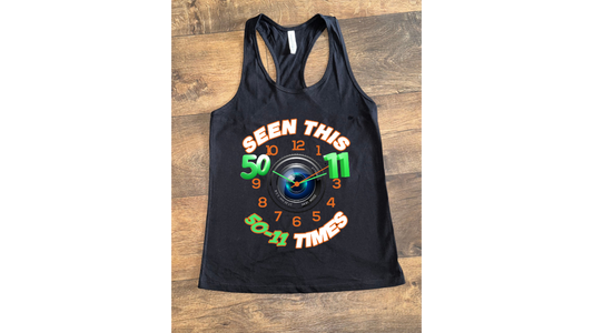 50-11 Times Clock - Racerback Tank Top