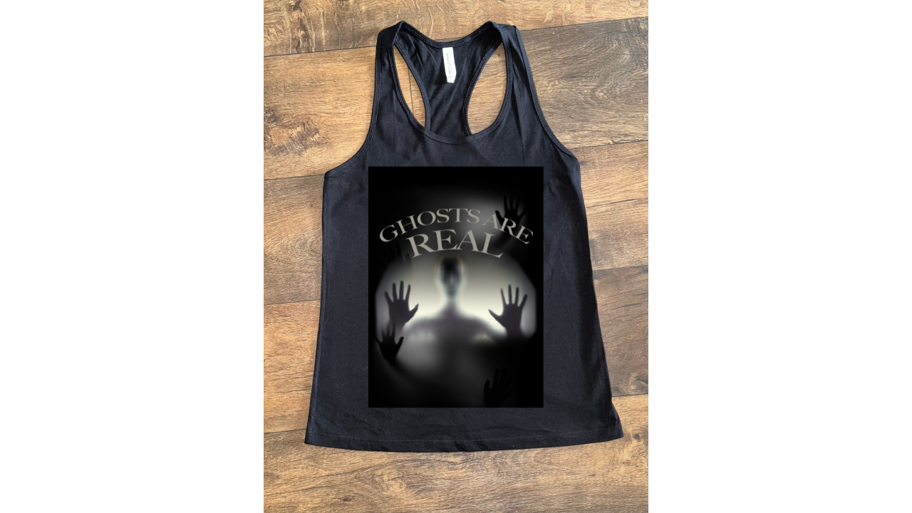 Creepy Ghost Are Real - Racerback Tank Top